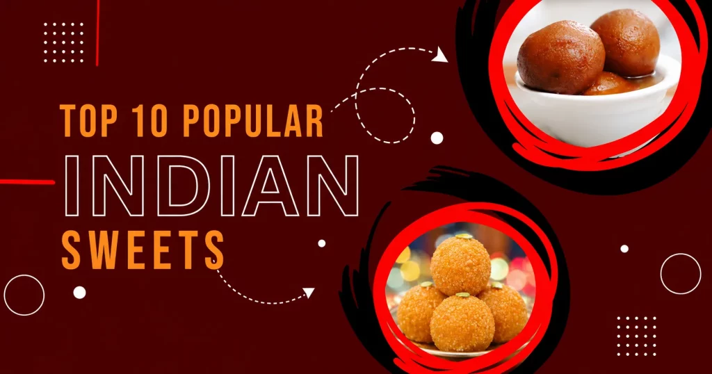 An assortment of traditional Indian sweets and desserts