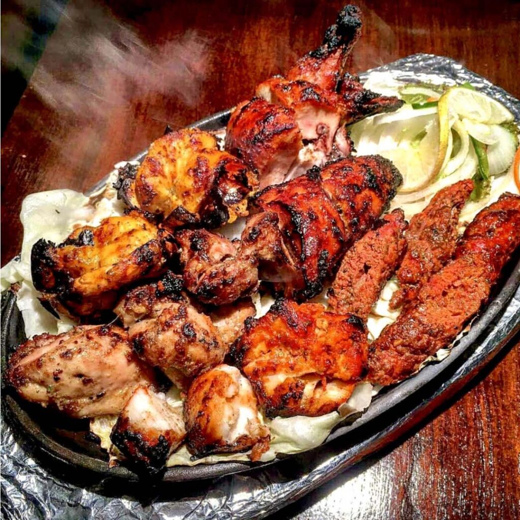 Halal tandoori mixed grill platter at Dilchad Spitalfields — perfect for group dining near Liverpool Street