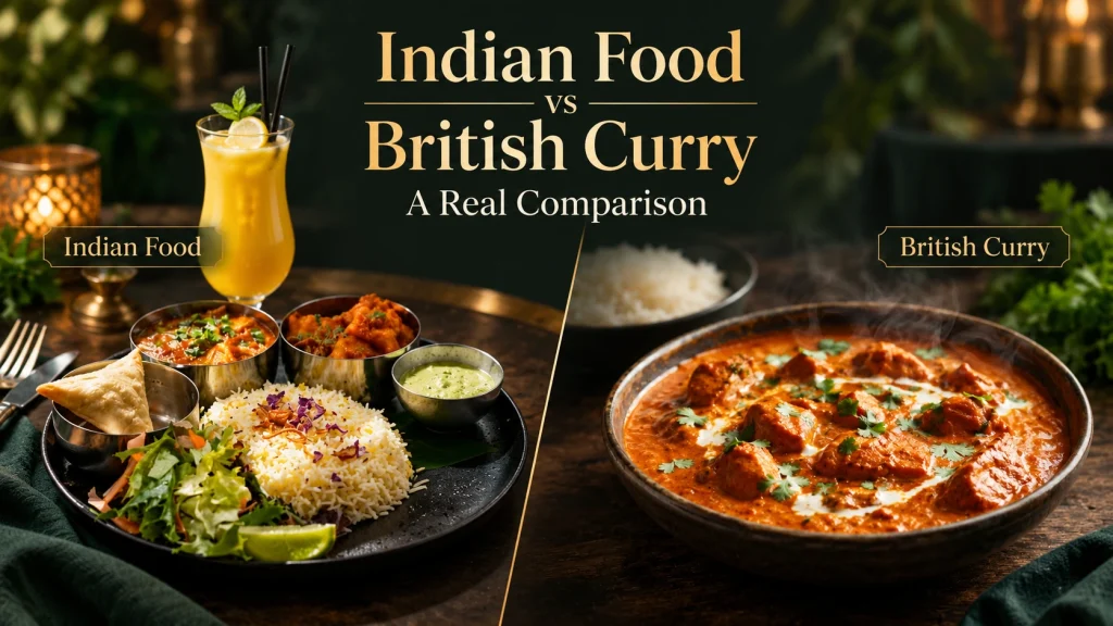Indian food vs British curry