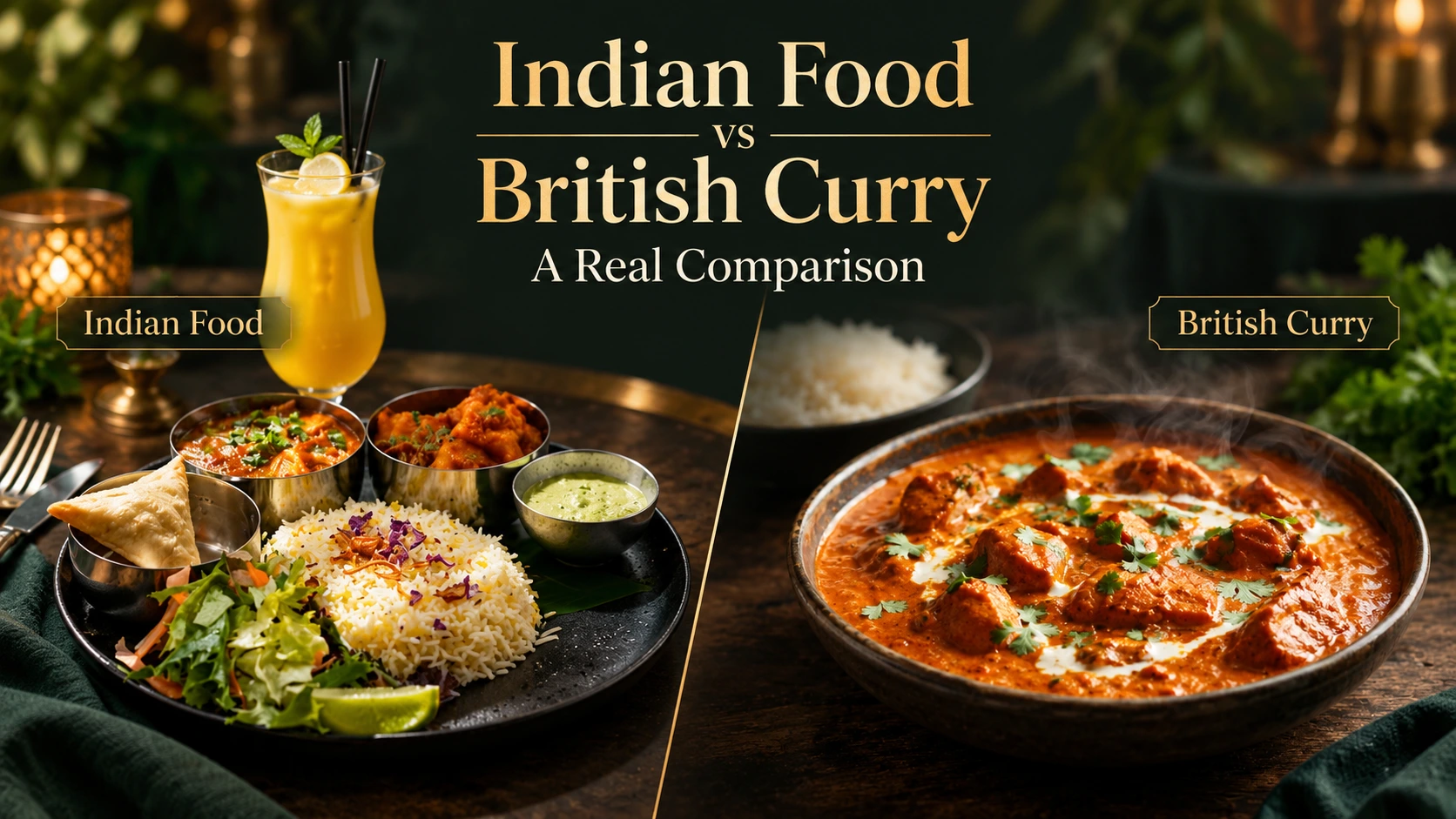Indian food vs British curry