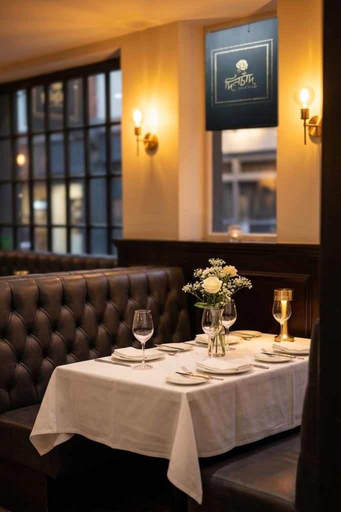 a traditional Indian curry house in London