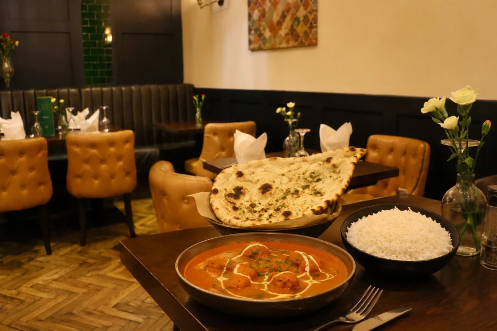 butter chicken served at Dilchad Indian restaurant Spitalfields